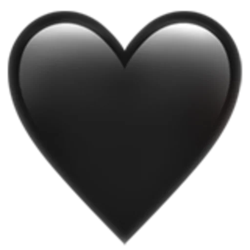 o coração é preto, coração preto, o coração é preto, emoji iphone black heart, fundo transparente do coração preto