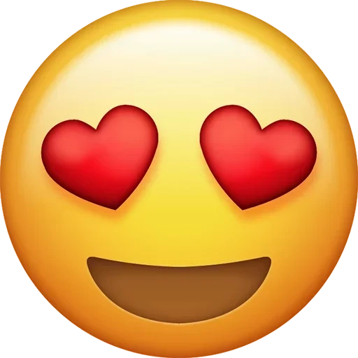 emoji, le cœur des emoji, cœur, les yeux d'emoji amoureux, les yeux d'emoji amoureux