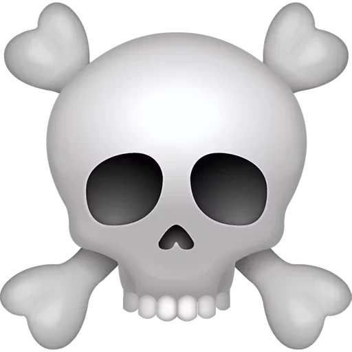 crâne emoji, crâne emoji, crâne smaille, squelette emoji, skull smilik iphone