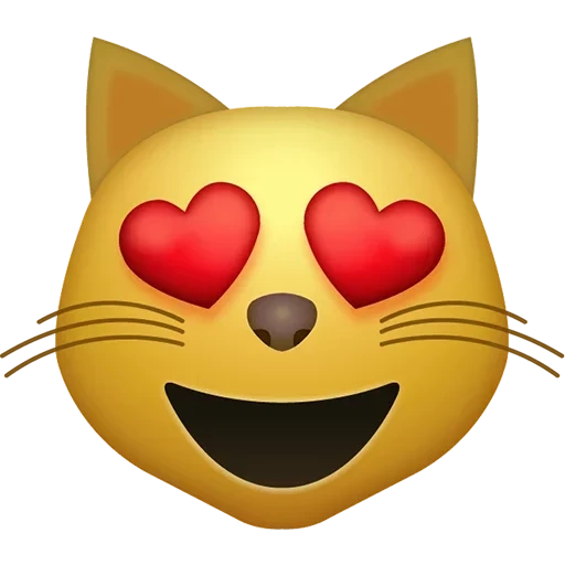 sonreír gato, tiempo como, gato emoji, gatito sonriente, emoji enamorado de un gato