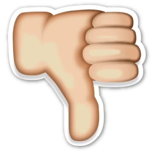 dislike, fingers down, emoji doesn't like it, thumb down, smiling face thumbs down