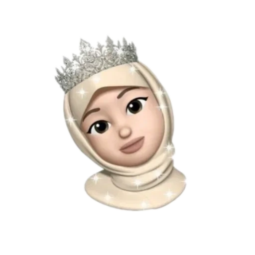 face, gambar kartun, hijab crown, girl hijabe, girl hijaba crown