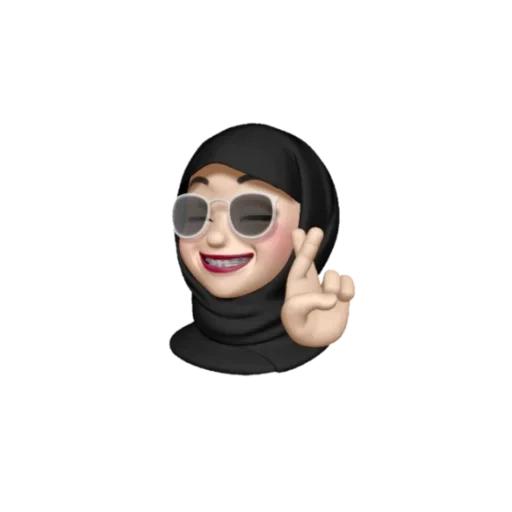 símbolo de expresión, cubierta de expresión, ani moji gebu, símbolo de expresión musulmana, memoji apple hijab sin fondo