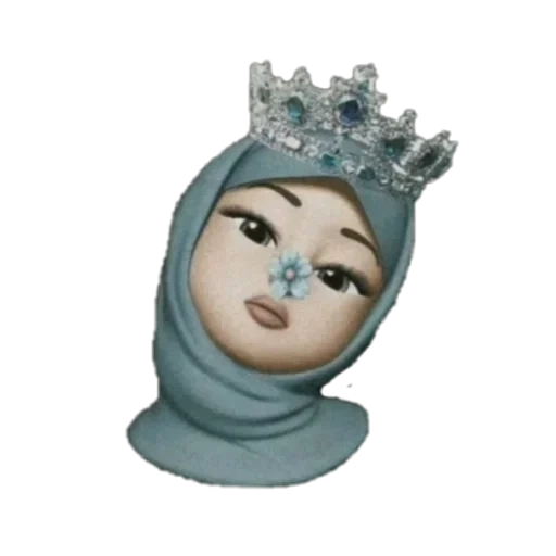 diana, mujer, pequeña estatua, hijab cartoon, río ozdojeva macca