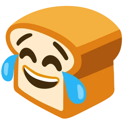 emoji, pane vettoriale, un pezzo di pane, discord emoji, emoji discord bread