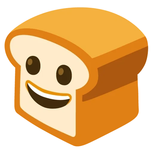 эмодзи, эмодзи хлеб, toasty лого, мультяшный хлеб, эмодзи дискорда хлеб