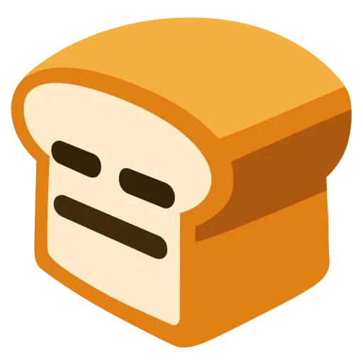 ícones, emoji, pão emoji, pão clipart, pão de desenho animado
