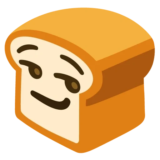 roti, emoji, roti vektor, sepotong roti, roti emoji adalah sepotong