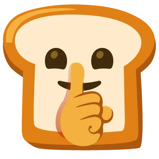 emoji, emoji bread, emoji silence, emoji discord, smiley bread
