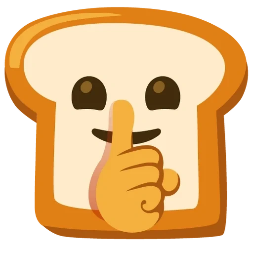 emoji, pão emoji, silêncio emoji, emoji discórdia, pão sorridente