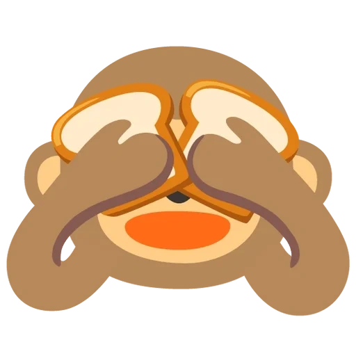 emoji, emoji è arrabbiato, emoji vector, sorridi scimmia, smile monkey occhi chiusi