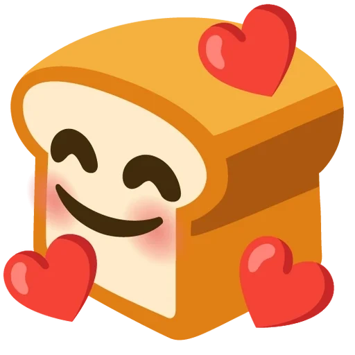 emoji, love smileik, emojimix play, bread with eyes