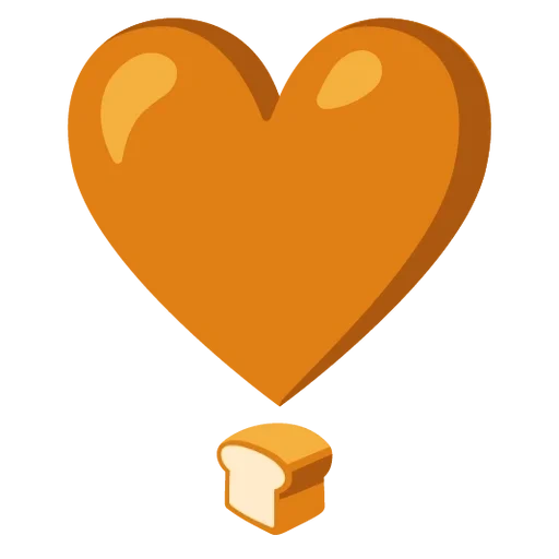 heart, emoji's heart, yellow heart, emoji's heart, orange heart