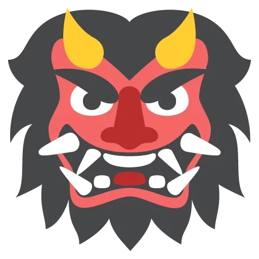 гейша эмодзи, эмодзи демон, japanese ogre смайл, эмодзи демон дискорд, японский демон эмодзи
