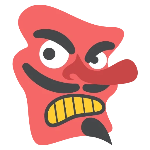 svg, мальчик, red mask, установка, маска тэнгу эмоджи