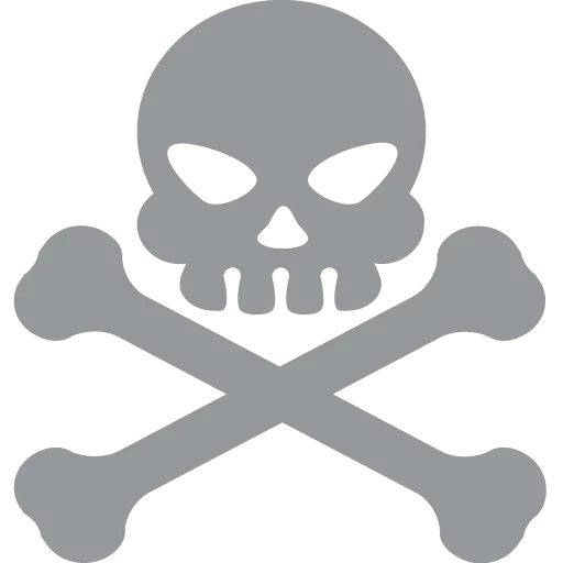 иконка череп, эмодзи череп, череп значок, эмоджи череп, кости перекрещенные лого