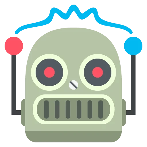 смайл робот, робот значок, эмодзи робот, смайлик робот, эмодзи терминатор