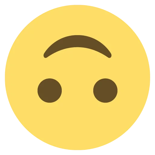 эмодзи, face emoji, эмодзи лица, эмодзи удивление, перевернутый смайлик