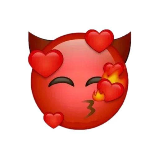 emoji, smile demon, emoji itu manis, ciuman emoji, hati smiley