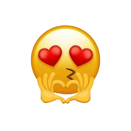 coeur emoji, le cœur des emoji, emoji kiss, cœur, sourire de coeurs avec ses yeux