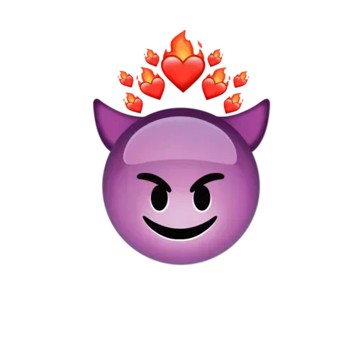 emoji, emoji, démon des emoji, démon smiley, emoji est un démon violet