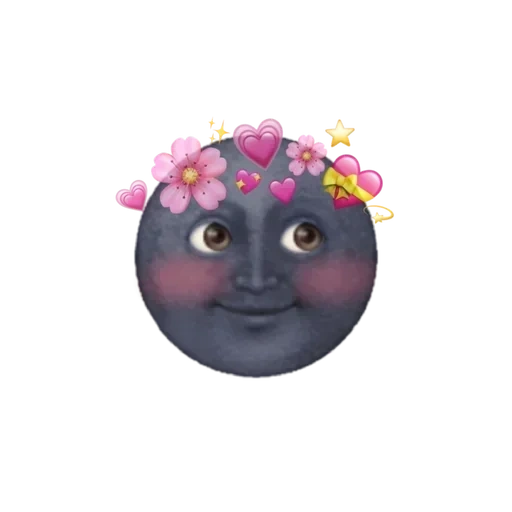 emoji bulan, smileik bulan, emoji bulan hitam, emoji bulan hitam, black moon smileik