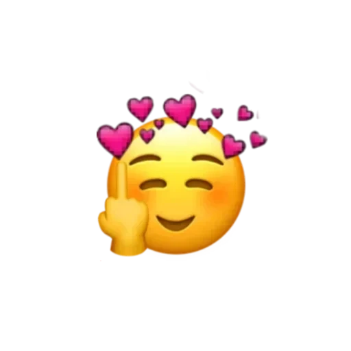 emoji, emoji, el emoji es dulce, corona de emoji de manzana, emoticones de lyubavushka
