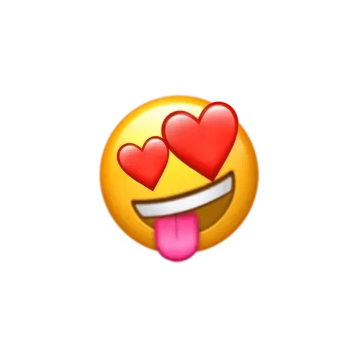 emoji, emoji iphone, emoji crazy, emoji's eyes of heart, emoji's eyes in love