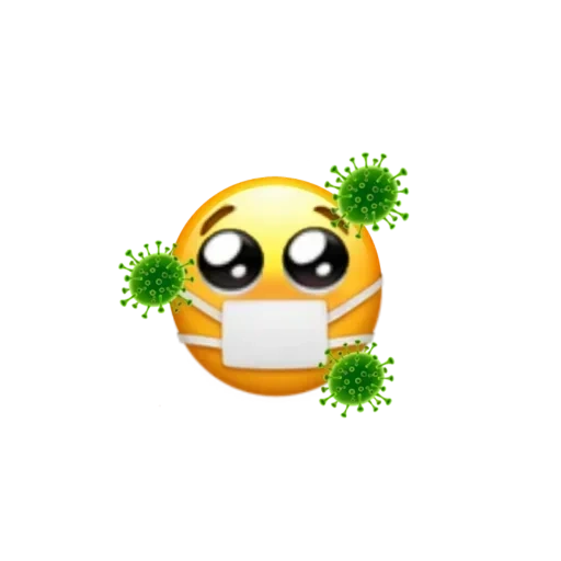 topeng smileik, bakteri smiley, emoji coronavirus, coronavirus emoji, virus coronavirus emoji