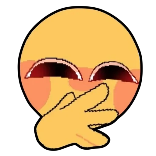 anime, emoji, emoji ist süß, emoji lächelt, smileik emoji