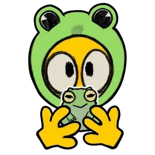 frog drawing, cursed emoji frog