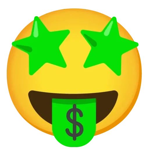 emoji ukuran besar, pencampuran warna paket emoji, robot ekspresi, money smiley, smiley face android 11