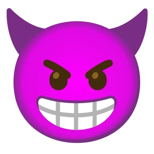 animation, emoji, expression devil, demon smiling face