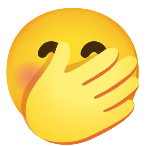 emoji, emoji singhiozzo, faccia emoji, emoticon emoji, smiley che copre la bocca