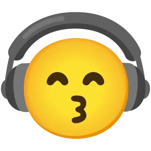 emoji, emojimix, emoticon headset, earphone wajah tersenyum