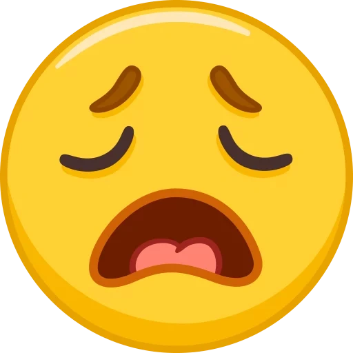 emoji, mulut emoji, wajah emoji, emoji yang lelah, emoji sedih