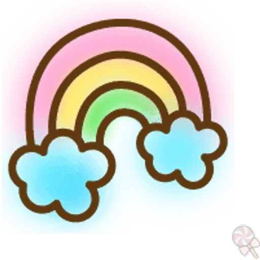 pelangi, rainbow rainbow, ikon pelangi, pelangi dengan awan, kartun pelangi