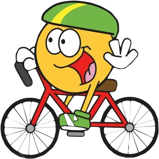 lucu, велосипед, смайлик велосипед, велосипед смешной, клоунский велосипед