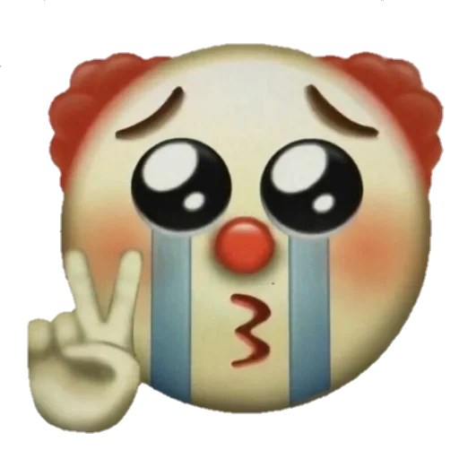 emoji, clown emoji, expression clown, expression of joy, crying clown emoji