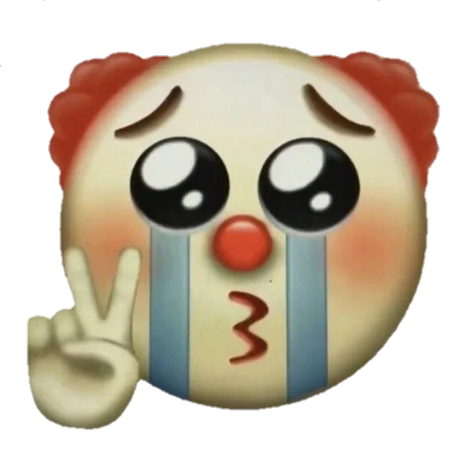 emoticon di emoticon, emoticon clown, emoticon clown, espressione di gioia, emoticon clown che piange