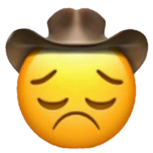 símbolo de expresión, vaquero de expresión, vaquero de expresión, lil nas x emoji, mirada triste vaquero