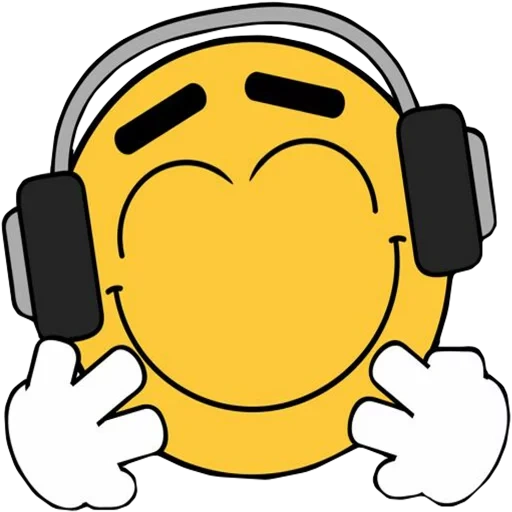 vector smiling face, smiley face music, smiley face earphone, smiley face earphone, smiley headphones have no background