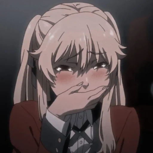 anime mädchen, anime charaktere, anime verrückte aufregung, verrückte aufregung kakegurui, mary anime verrückte isart