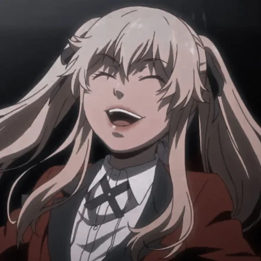 kakegurui, personajes de animación, la loca emoción de mary, estimulado por los estados unidos loco, estimulación loca de saotme mary