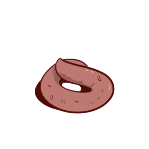 ciambella, ciambella, buio, disegno di donazione, donut da cartone animato