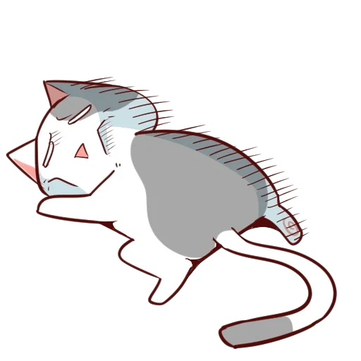 gato, ratón gris, gato rata, gato gris, gato ilustrado