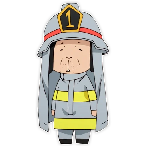 пожарник, клипарт пожарный, аниме про пожарников, пламенная бригада пожарных, пламенная бригада пожарных наклейки