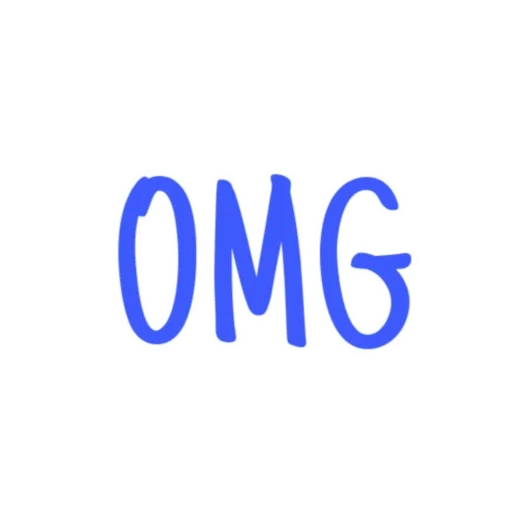 text, letters, logo, omg yellow, the word omg blue png