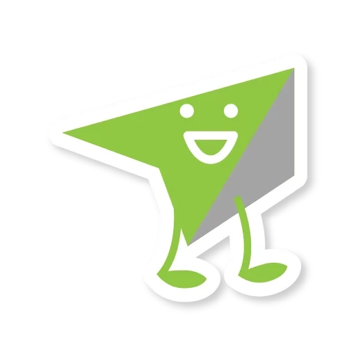 signo, icono airdroid, logo verde, triángulo logo, pictograma airdroid
