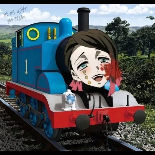 thomas, meme anime, lokomotif uap thomas, thomas adalah temannya, lokomotif uap thomas mats